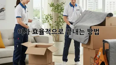 이사, 효율적으로 끝내는 방법!