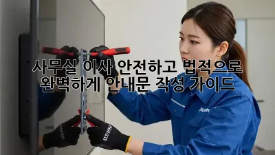 사무실 이사, 안전하고 법적으로 완벽하게! 안내문 작성 가이드